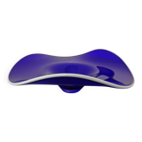 Large blue glass bowl, Czechoslovakia, 1960s