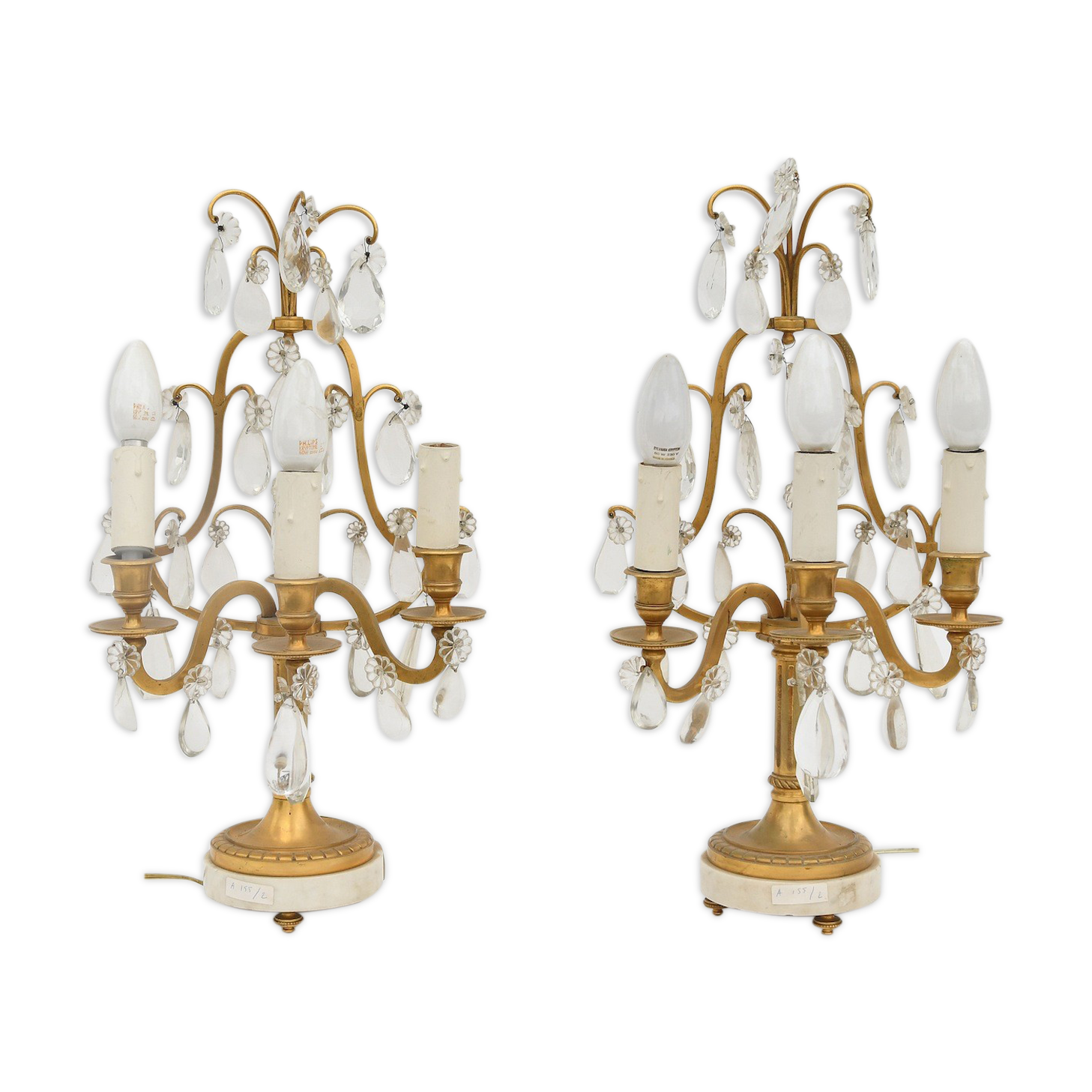 Pair of girandoles with tassels