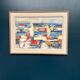 Original Swedish Oil on Canvas - "Abstract Harbour Motif" vintage