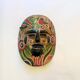 Masque du Mexique en terre cuite colorée, années 70, mexicain