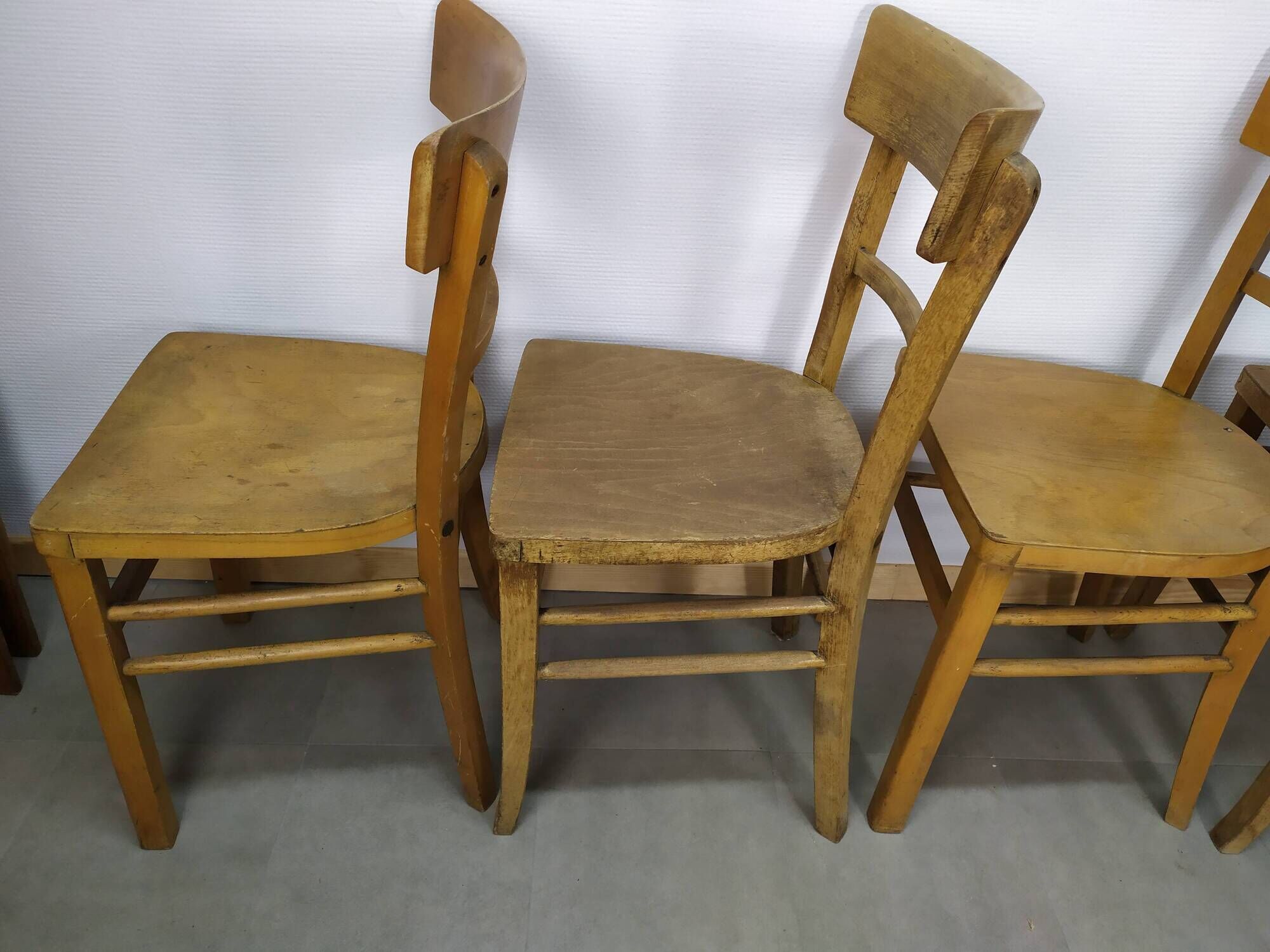 Lot of 4 Luterma Wood Bistrot Chair - year 50 - 60