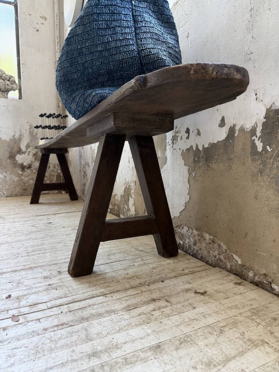 Oak farm bench 1950 220cm