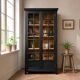 Armoire parisienne noire vitrée rénovée