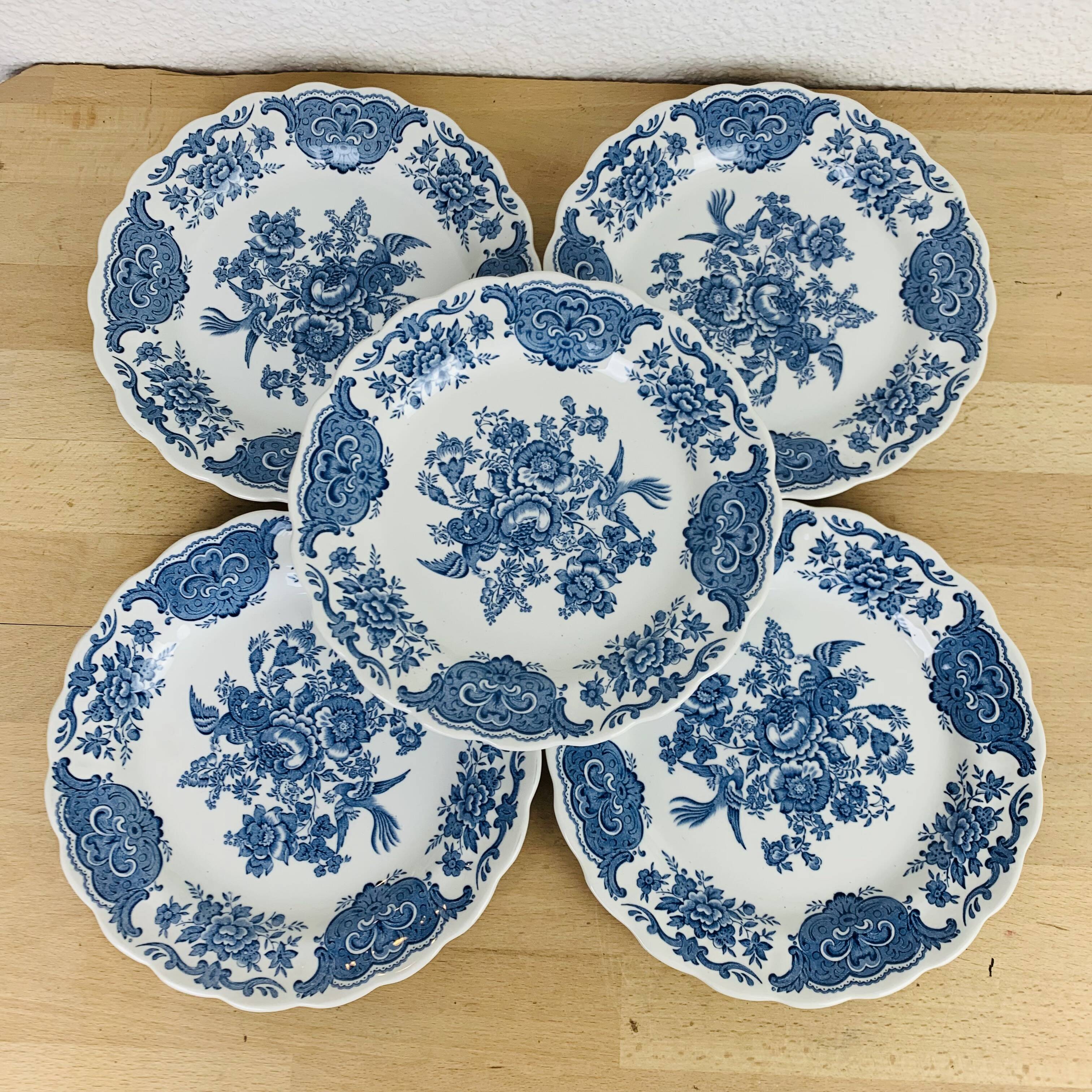 5 Windsor Ridgway Staffordshire dessert plates