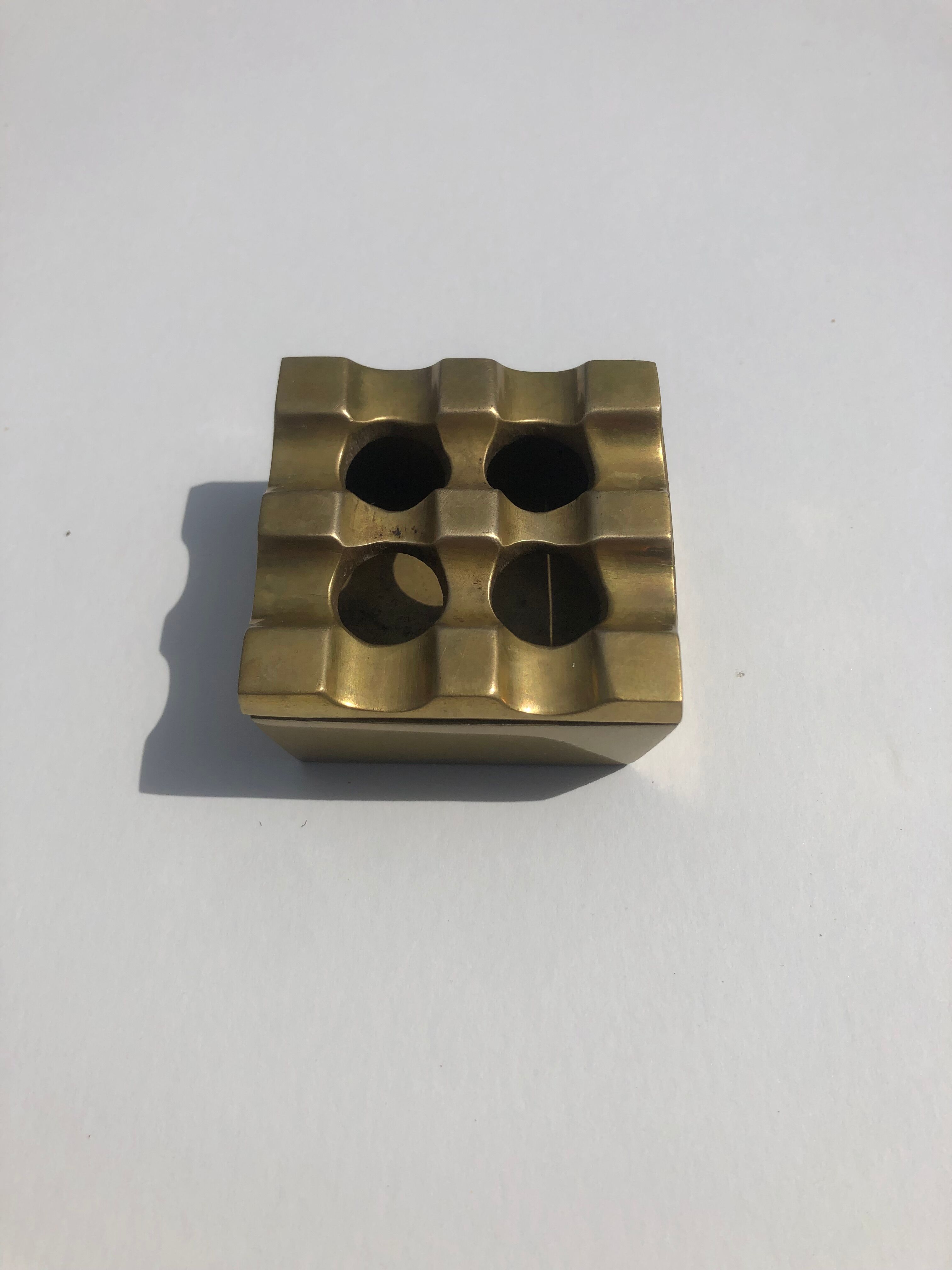 Original Scandinavian Ultima 7 ashtray in holger Bäckström and Bo Ljungberg brass