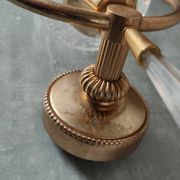 Paire appliques verre et métal doré