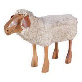 Sculpture, tabouret mouton par Peter Krafft, Allemagne années 1960