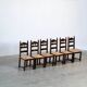 Ensemble de six chaises de salle à manger françaises