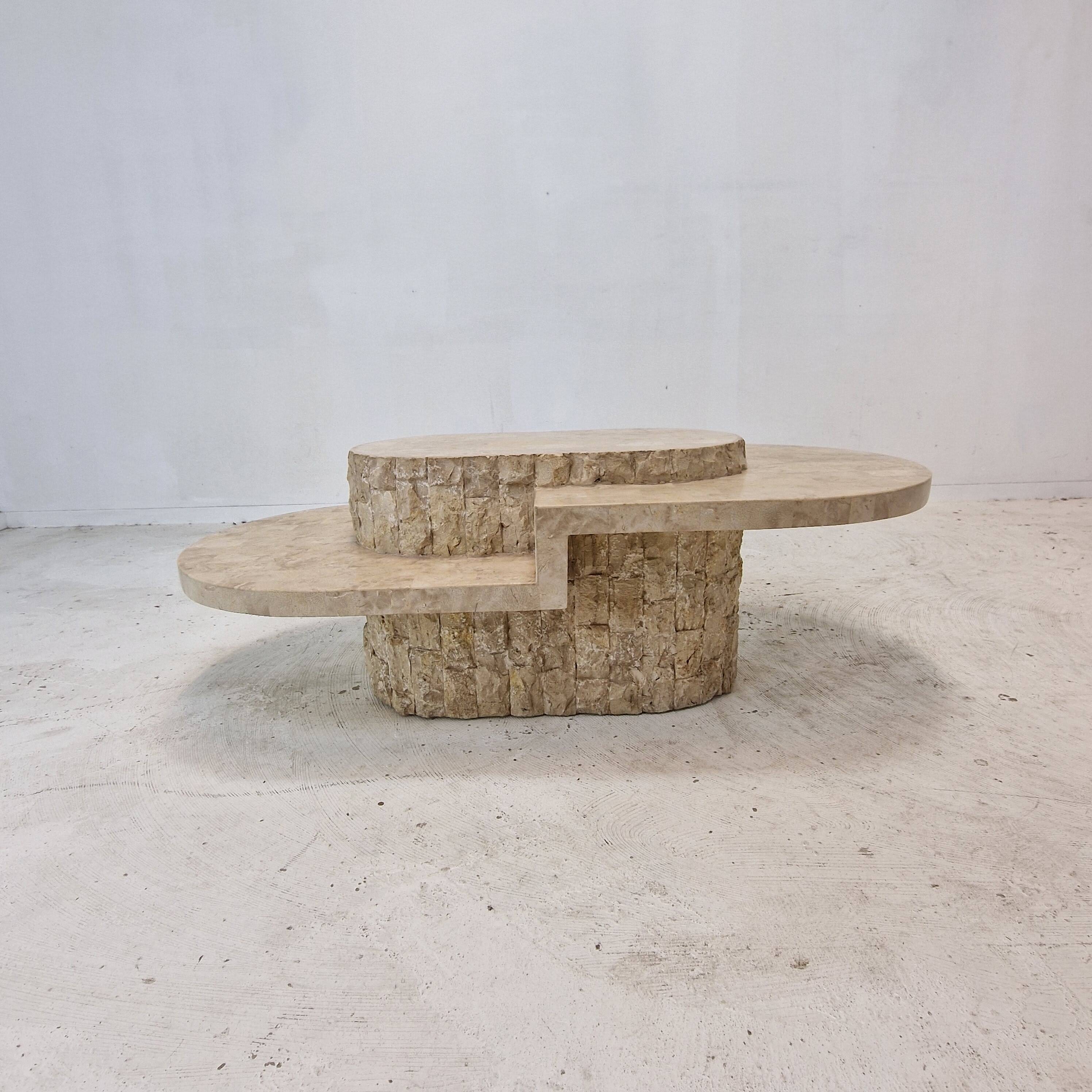 Mactan or Fossil Stone Coffee Table by Magnussen Ponte, 1980s
