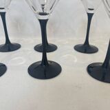 6 vintage cocktail glasses, 1980