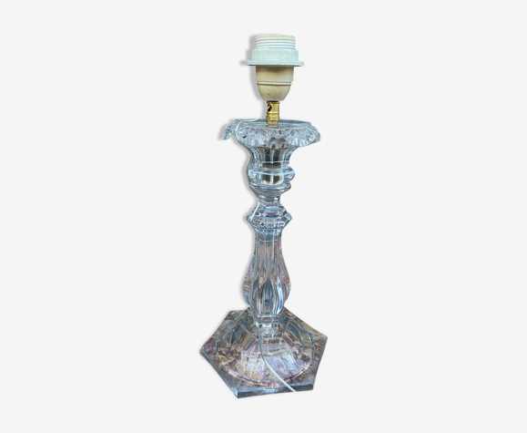 Pied de lampe en cristal