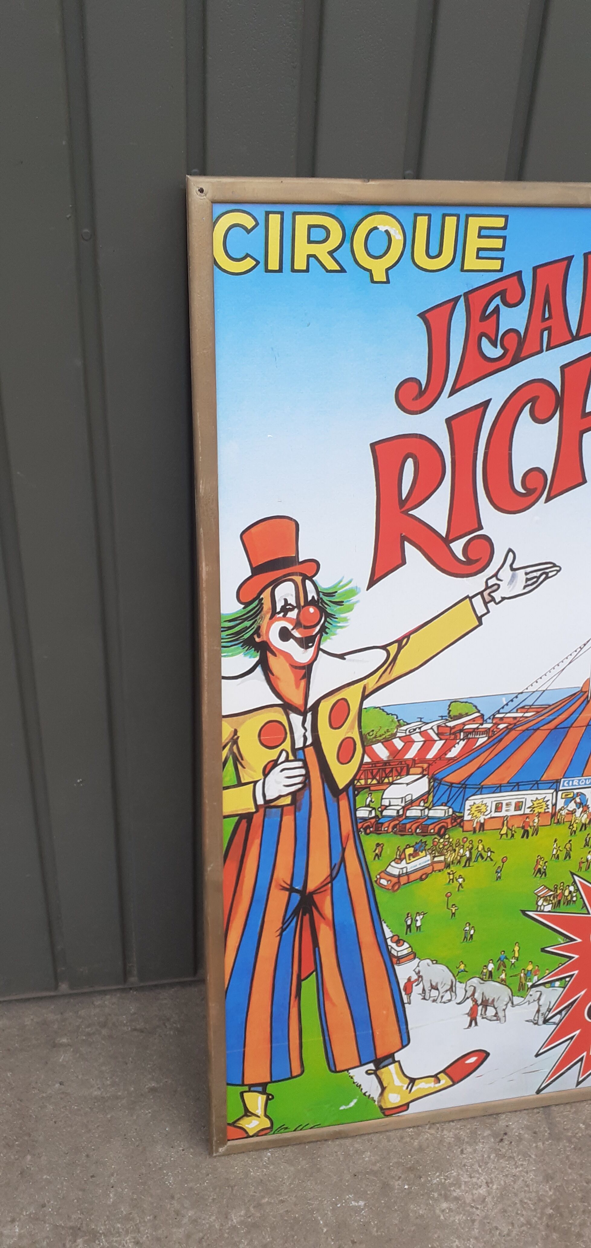 Cirque Jean Richard poster on wood