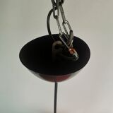 Suspension en métal rouge, années 80