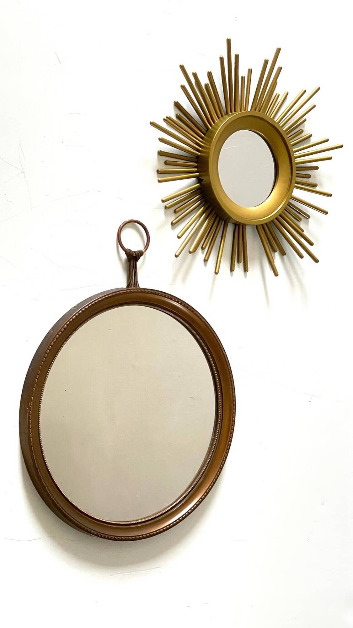 2 SUN MIRRORS Vintage
