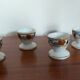 Set of four Art Deco porcelain egg cups from the 1930s.