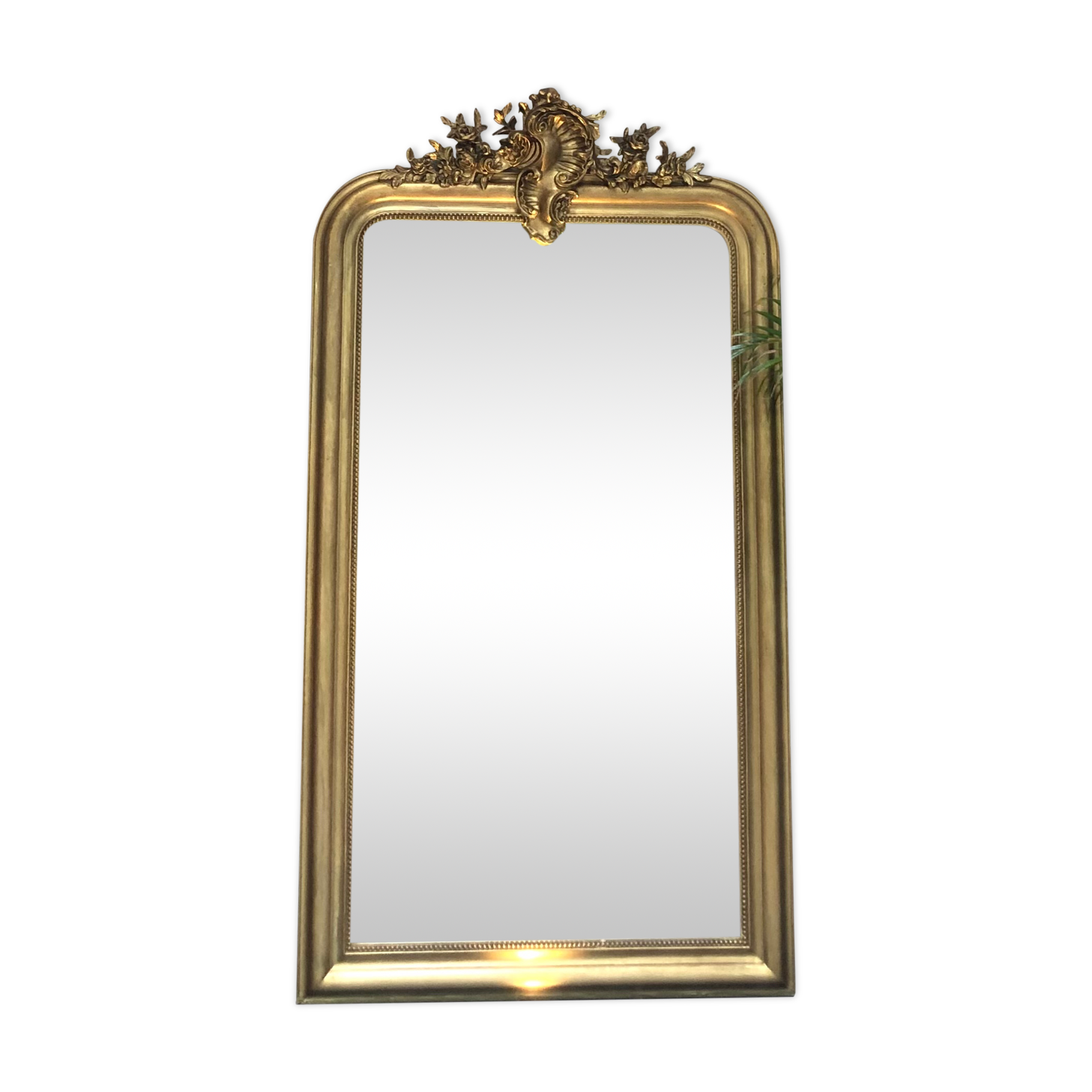 Louis-Philippe mirror with pediment late 19th century, 150x82.5cm