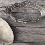 Art nouveau planter in silver metal