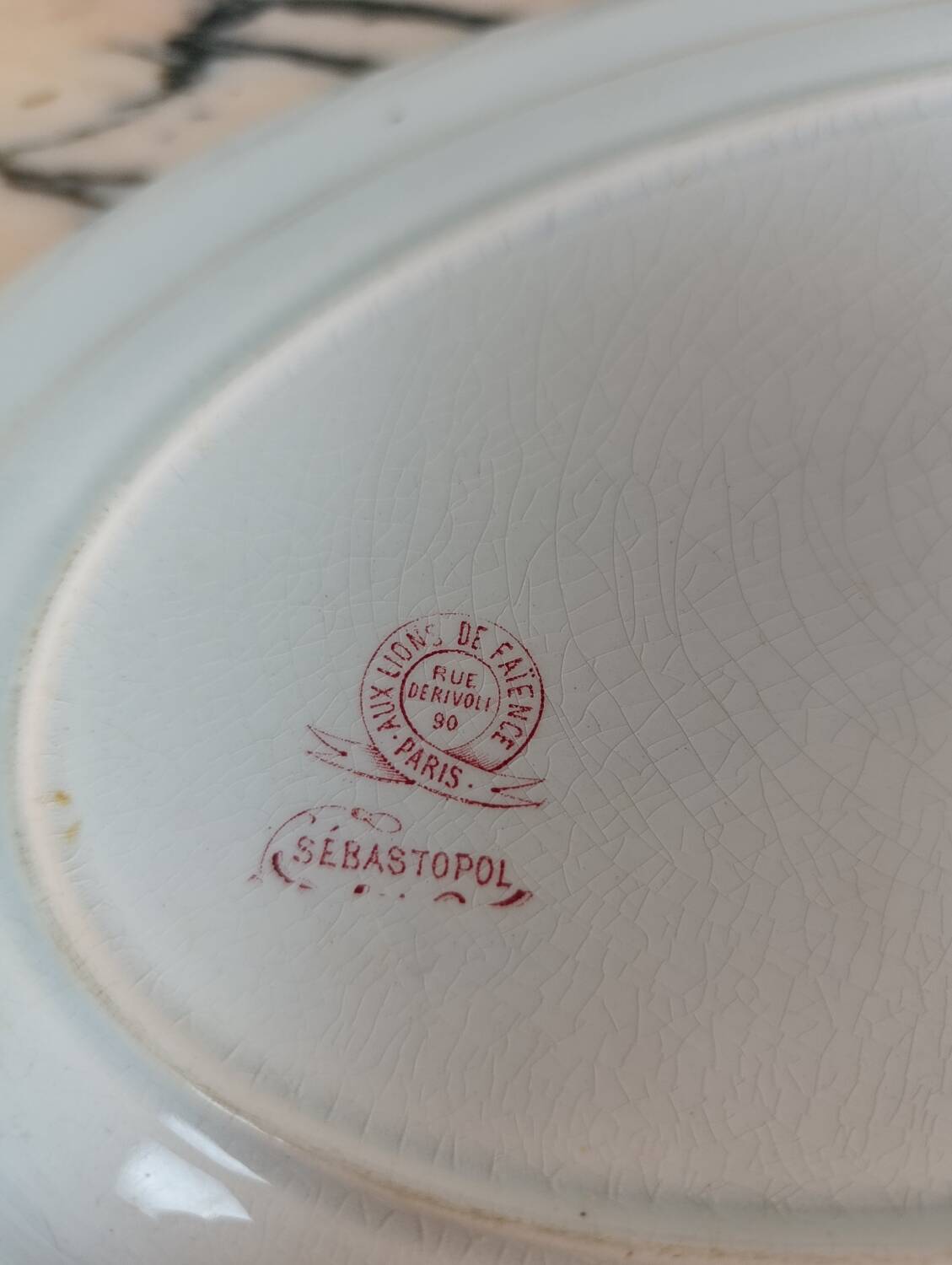 Oval serving dish Lunéville model Sebastopol