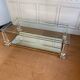 Table basse Charles Hollis Jones obélisques en plexiglass et métal doré
