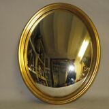 Curved mirror says witch wooden Golden 20th 33 cm