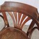 Chaise de salle à manger vintage en bois courbé : fauteuil style Thonet du milieu du siècle