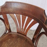 Vintage Bentwood Dining Chair: Mid-Century Thonet Style Armchair