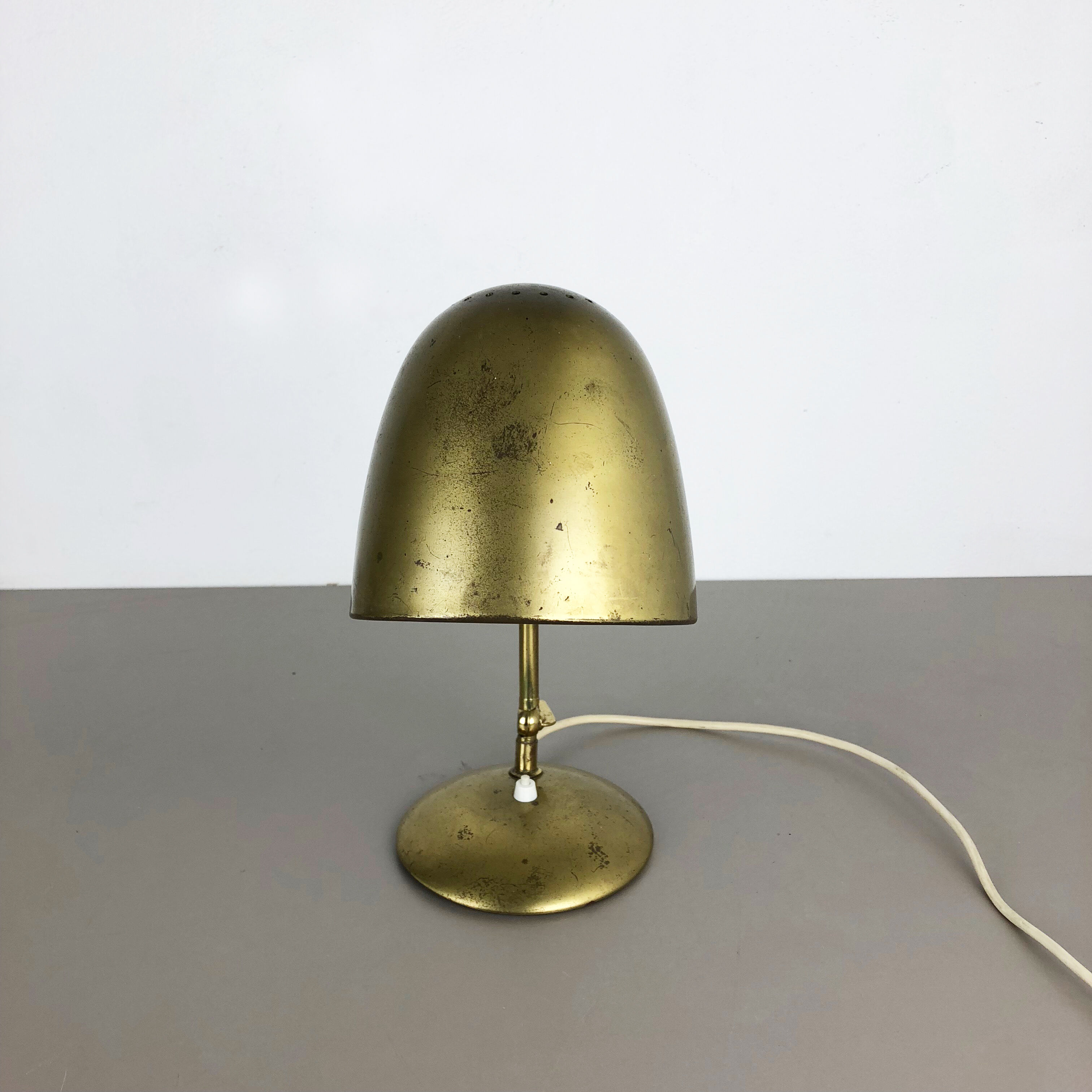 Original modernist brass metal table light made by Cosack attributed, Germany