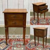 Chevet en merisier des années 1950 de style Louis XVI