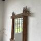 Pair of large vintage bamboo mirrors, 1970s