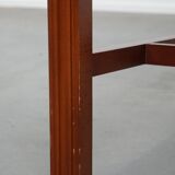 Set of 4 cowhide leather Chesterfield dining chairs in light cognac colour