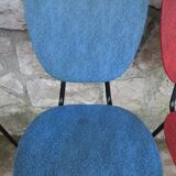 5 vintage skai metal chairs 60 years