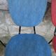 5 vintage skai metal chairs 60 years
