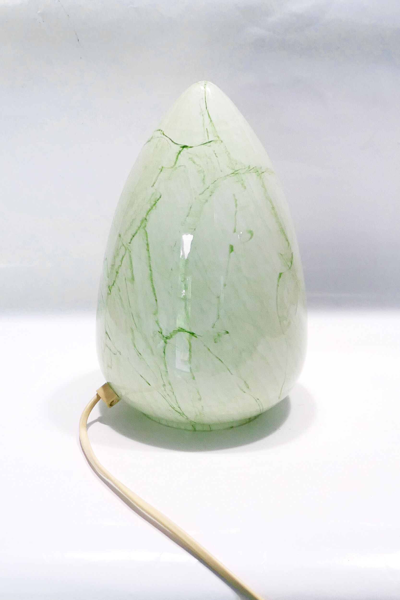 marbled opaline glass egg lamp 1970-80