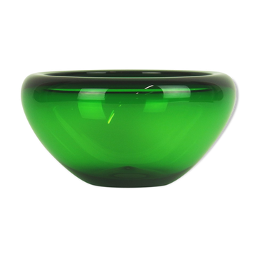 Green glass cut by Holmegaard