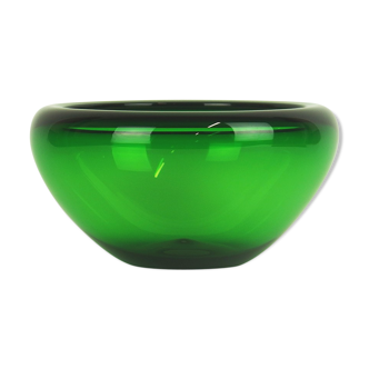 Coupe en verre vert par Holmegaard