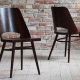 Set of 4 dining chairs by Radomir Hofman for TON, model 514, beech veneer
