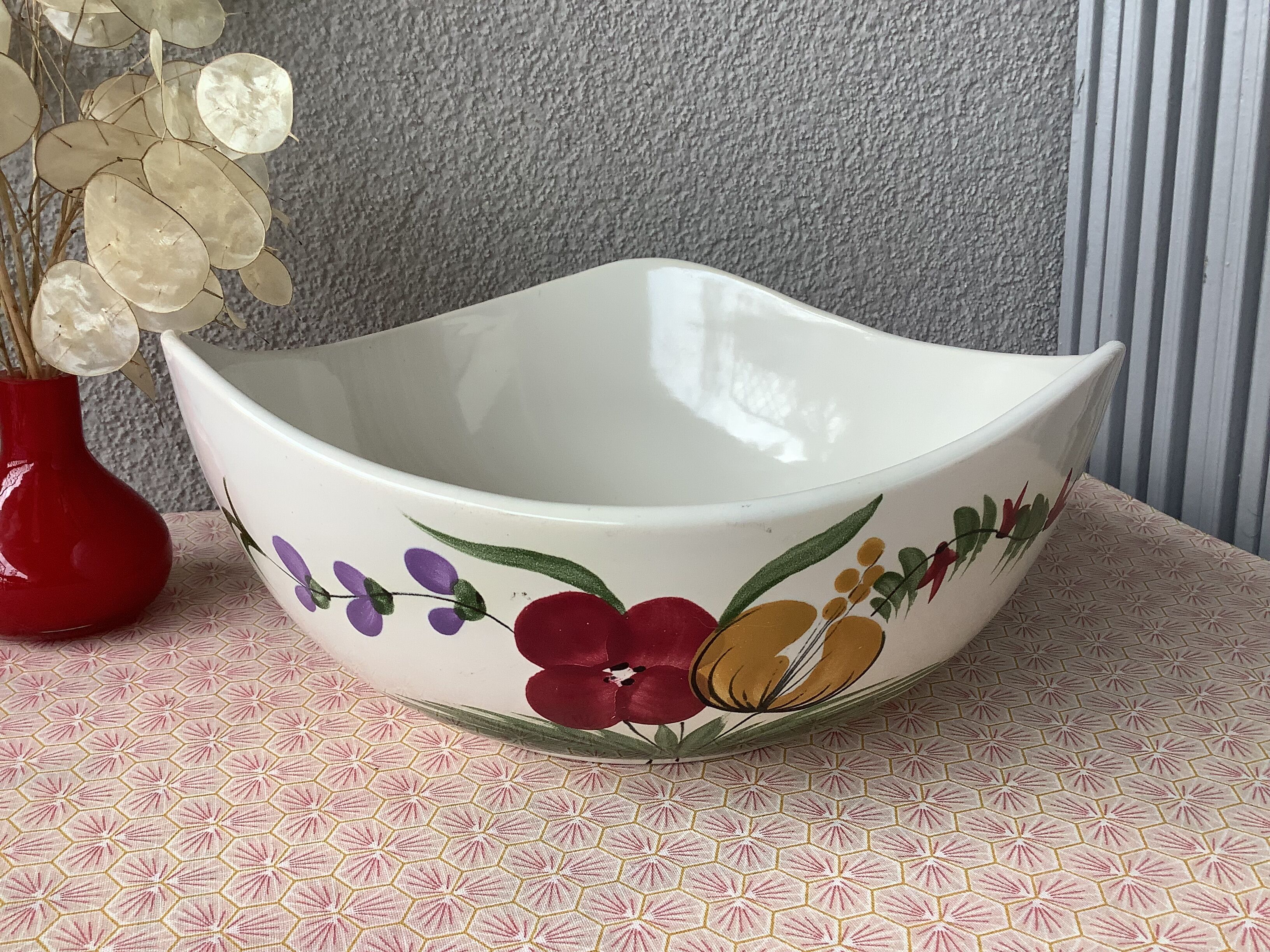 Pornic MBFA salad bowl hand-painted spring model