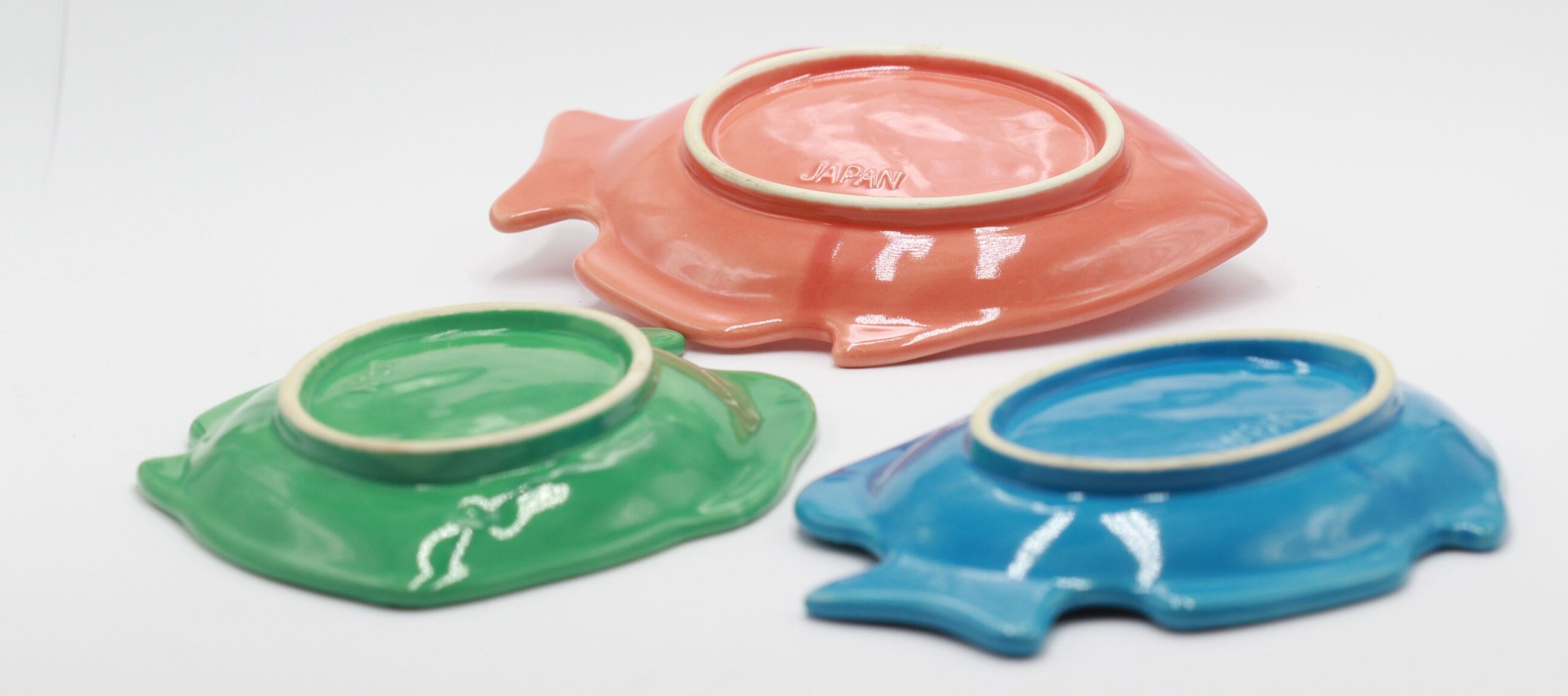 Set of 3 ceramic fish