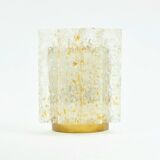 Mid-Century Ice Glass Wall Light from Doria Leuchten, Germany, 1960s