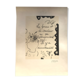 Calligraphie en lithographie d'après Georges Braque  : La forme et la couleur...