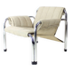 Lounge chair by viliam chlebo in chrome and linen, kodreta 1979