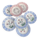 6 mismatched Sarreguemines plates