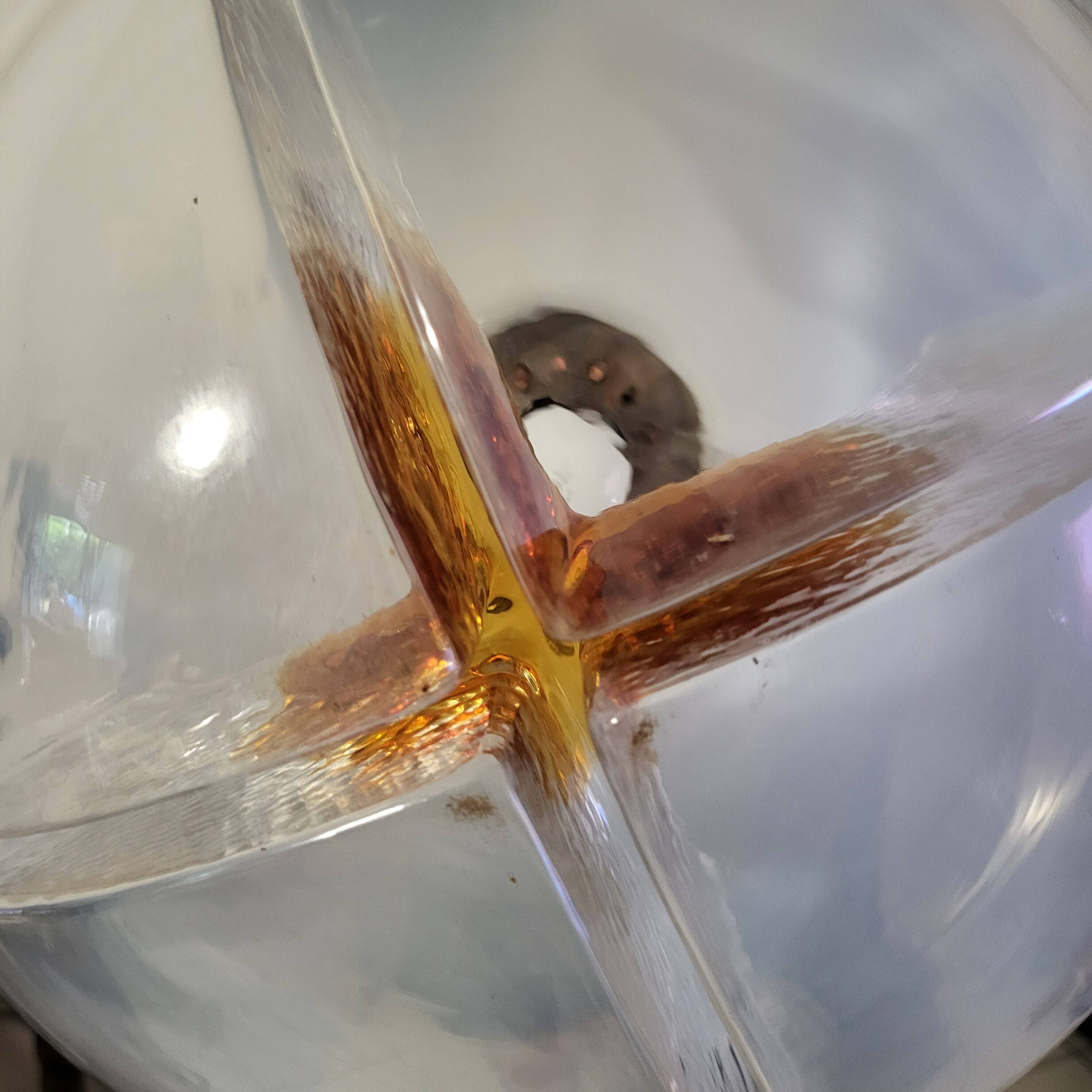 Space Age Chrome and Murano Glass Globe Lamp, Mazzega 1960-70