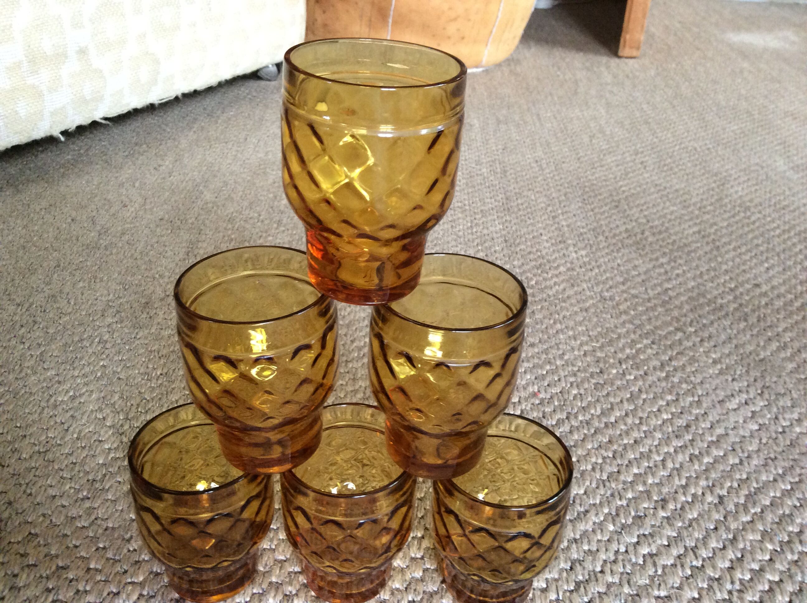 Set of 6 vintage glasses