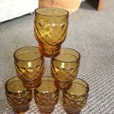 Series of 6 vintage glasses