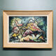 Old painting signed Ferber "The fish"