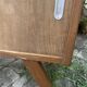 Vintage low TV unit / bookshelf sideboard with tapered legs.