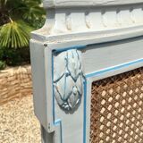 Lacquered bed and canné louis xvi style