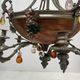 Napoleon III chandelier in bronze and alabaster with eight light arms, 19th century.