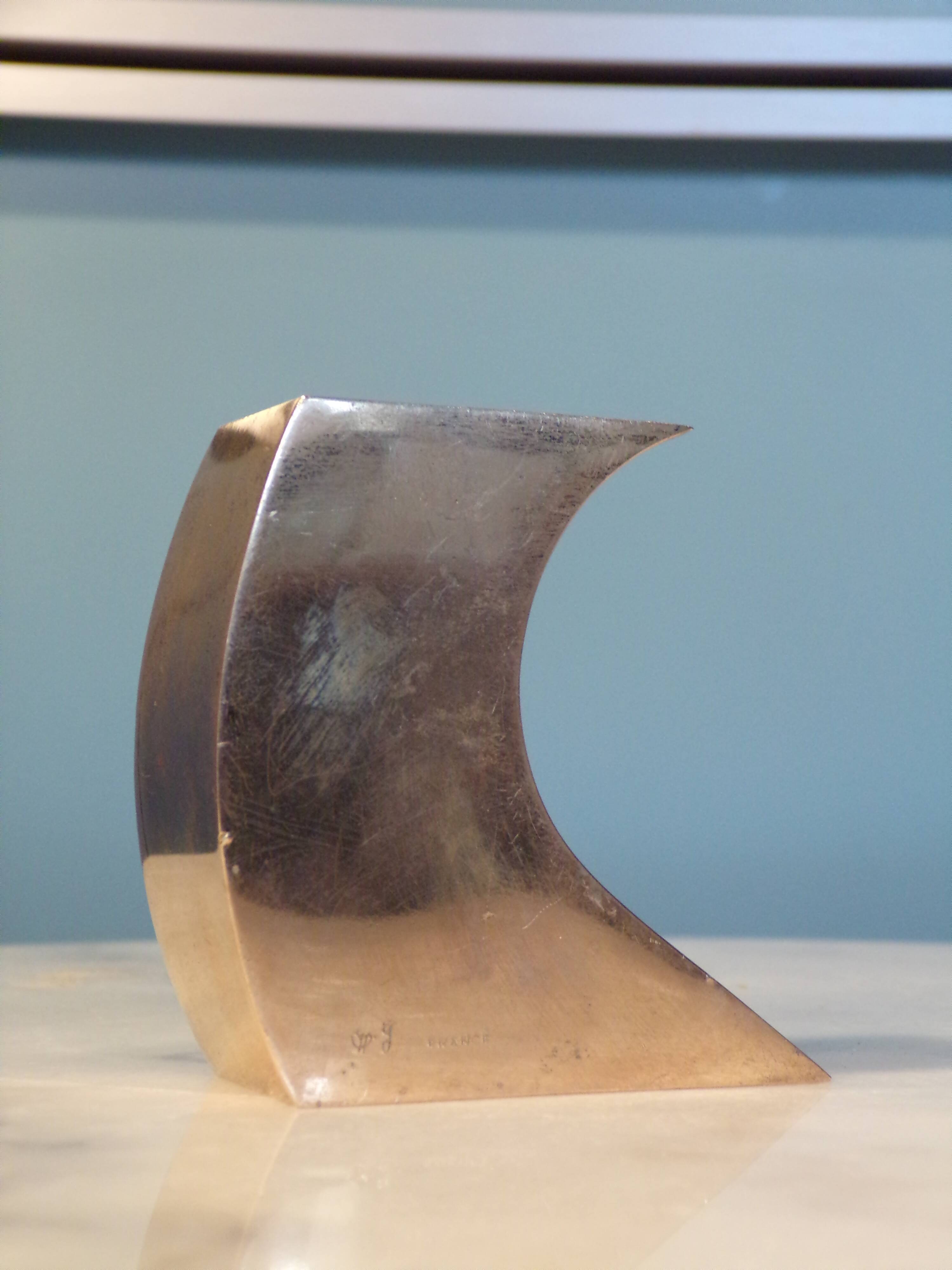 Bougeoir Monique Gerber en bronze doré